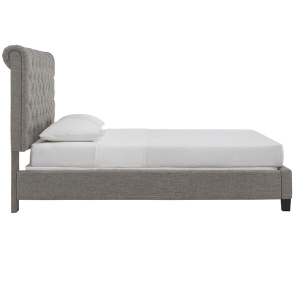 Charolette Gray Adjustable Tufted Roll Top Queen Bed, image 3